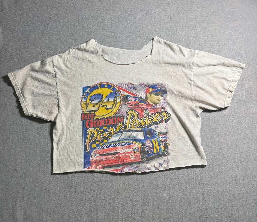 CUT to crop Jeff Gordon 24 NASCAR 1999 Pure Power Winning Desire Vintage Sz L XL